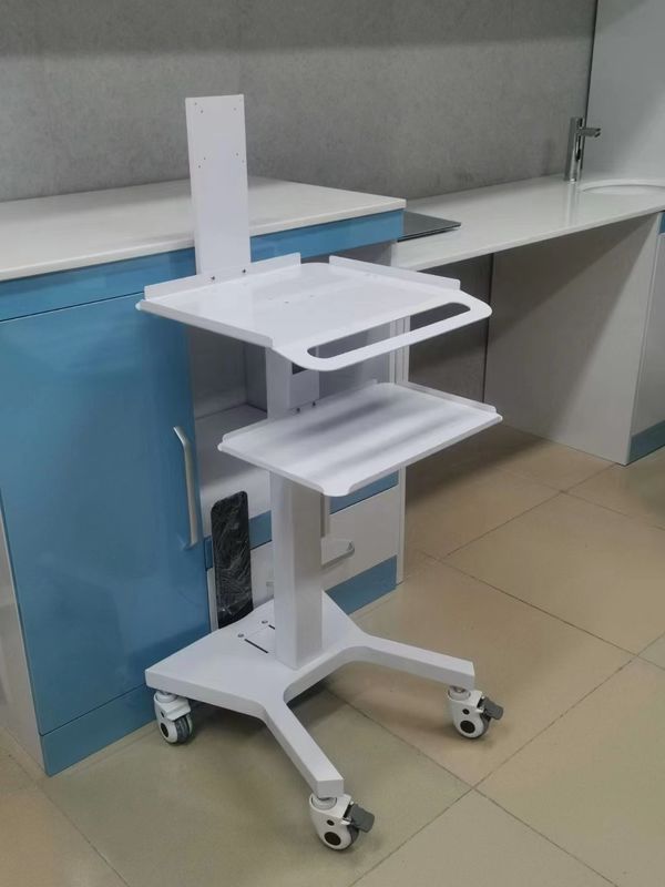 Ιατρικό τροχόσπιτο Σταθμός Οδοντιατρικού Εργαστηρίου Εξοπλισμός Αθόρυβος τροχός Ορολογικός 3D κάτοχος σαρωτή Διοικητής κινητό καρότσι με πρίζα φρένου Dentis